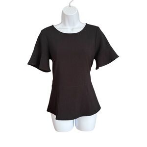 Madewell Black Flared Sleeve Blouse